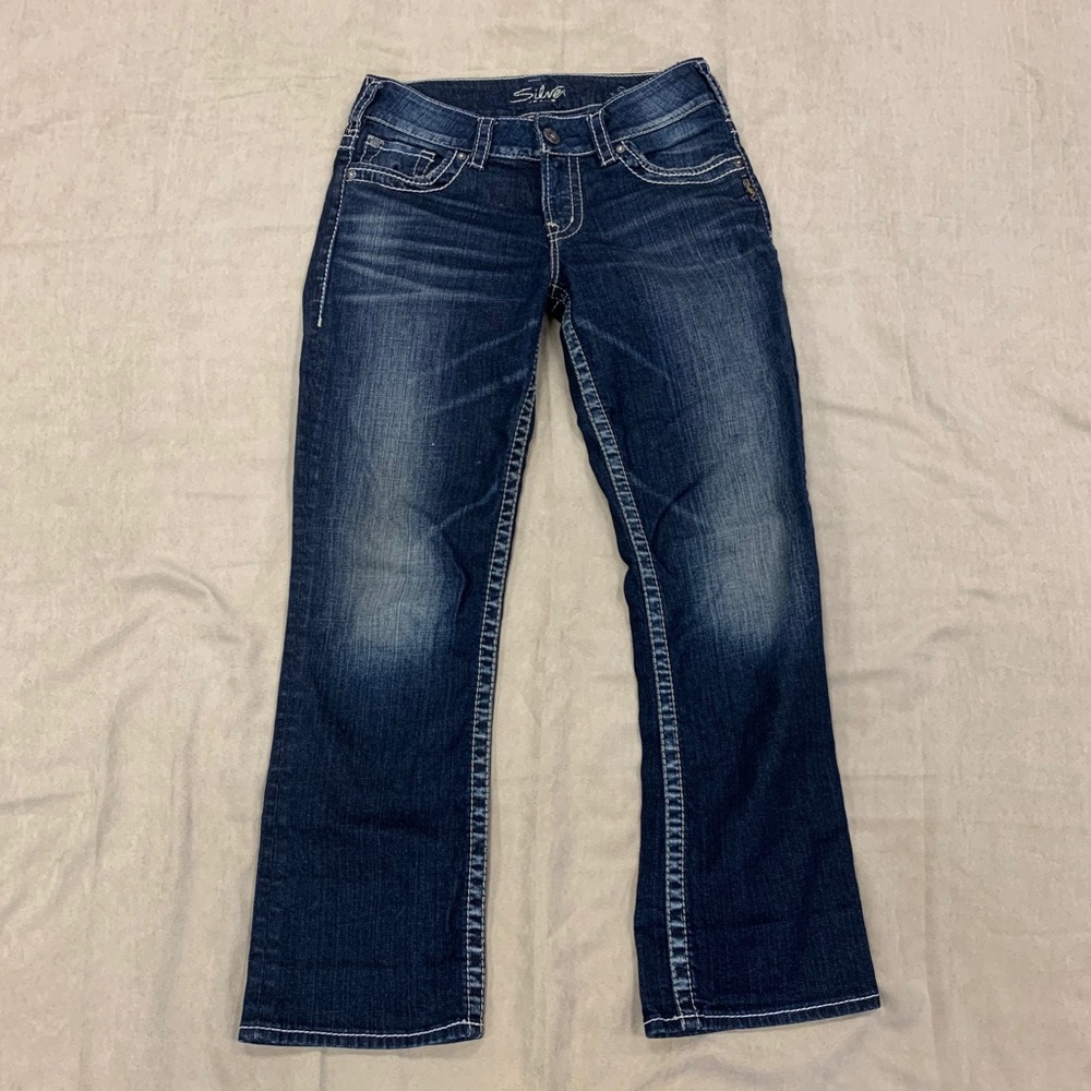 Women’s Vintage Suki Capri Silver Jeans